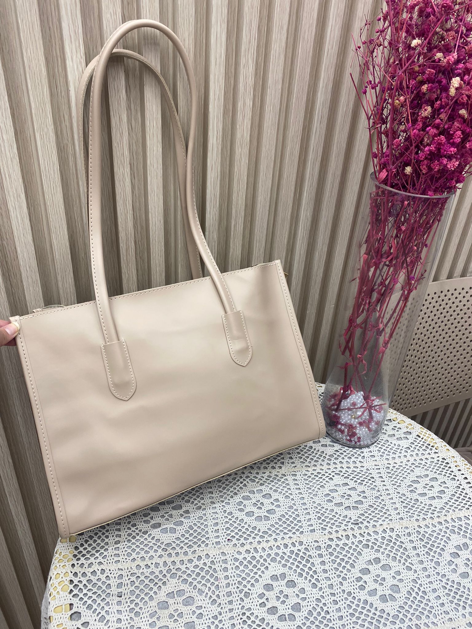 شنتة كتف جلد سادة