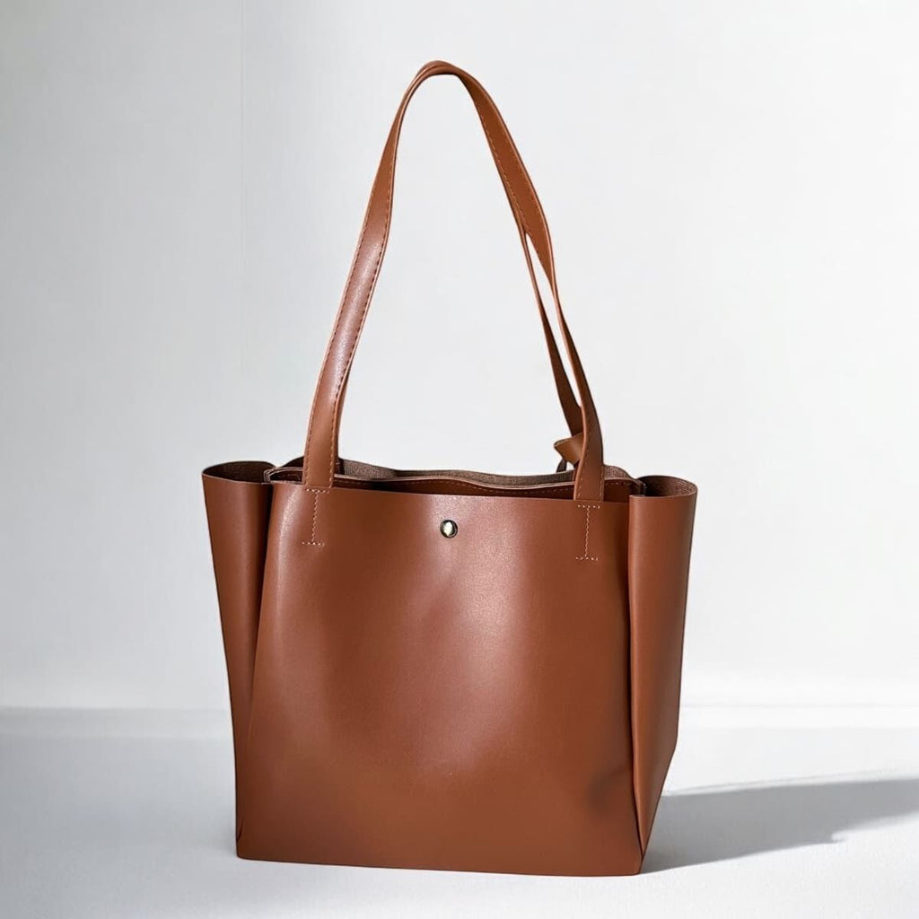 شنتة كتف جلد ب 3 دفات